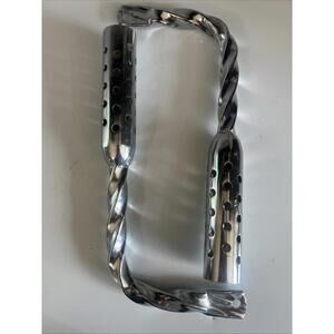 CHROME TWISTED GANGSTER MUFFLERS WITH HOLES, BEACH CRUISER, LOWRIDER BICYCLES
